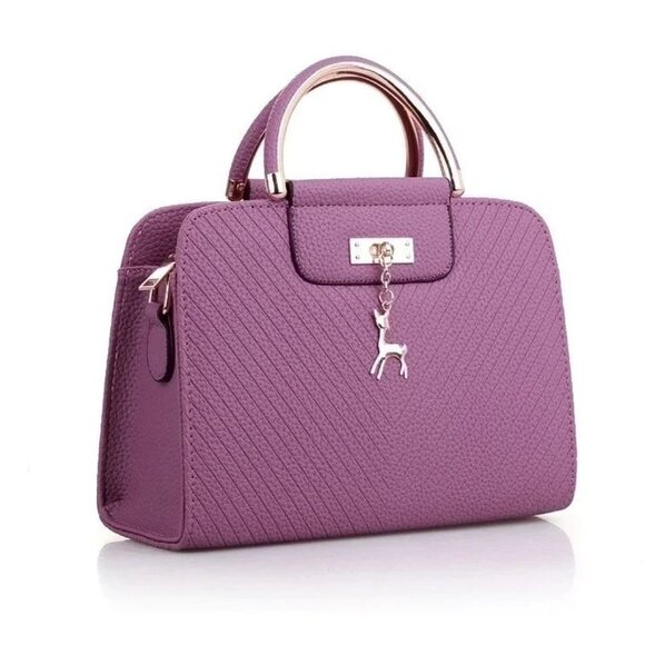 Women's Fashion Embossed Handbag Korean Version Simple Deer Shoulder Bag - Picture 3 of 3